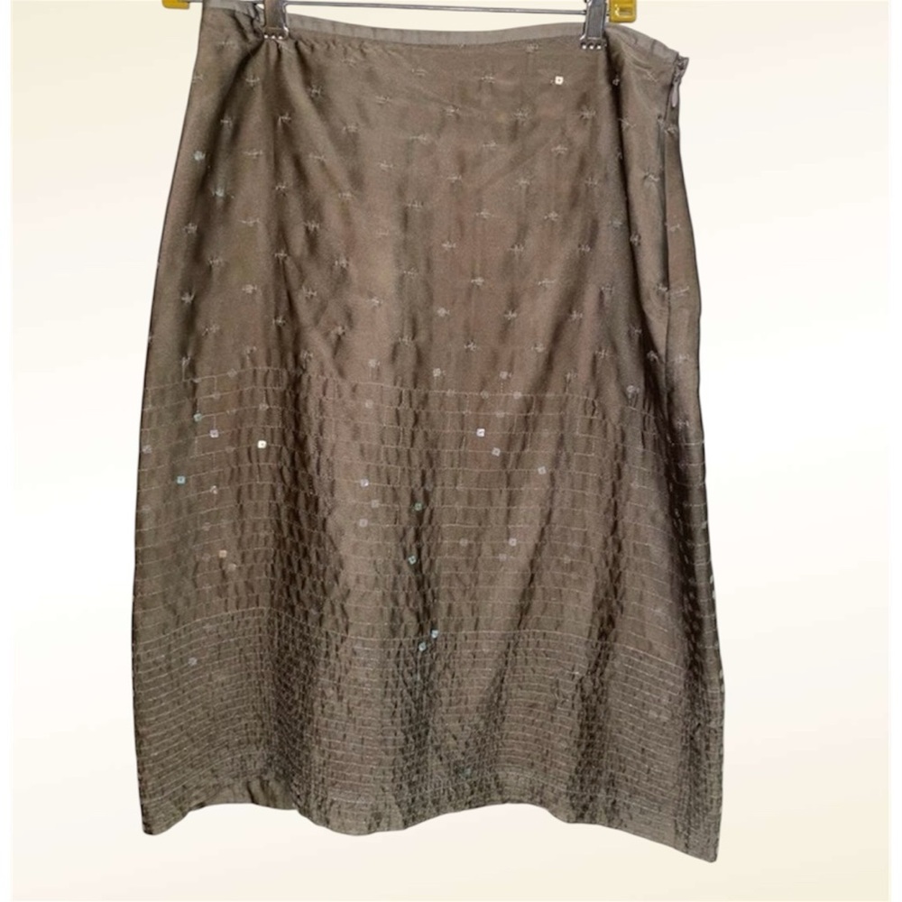 Club Monaco Taupe A-Line Skirt